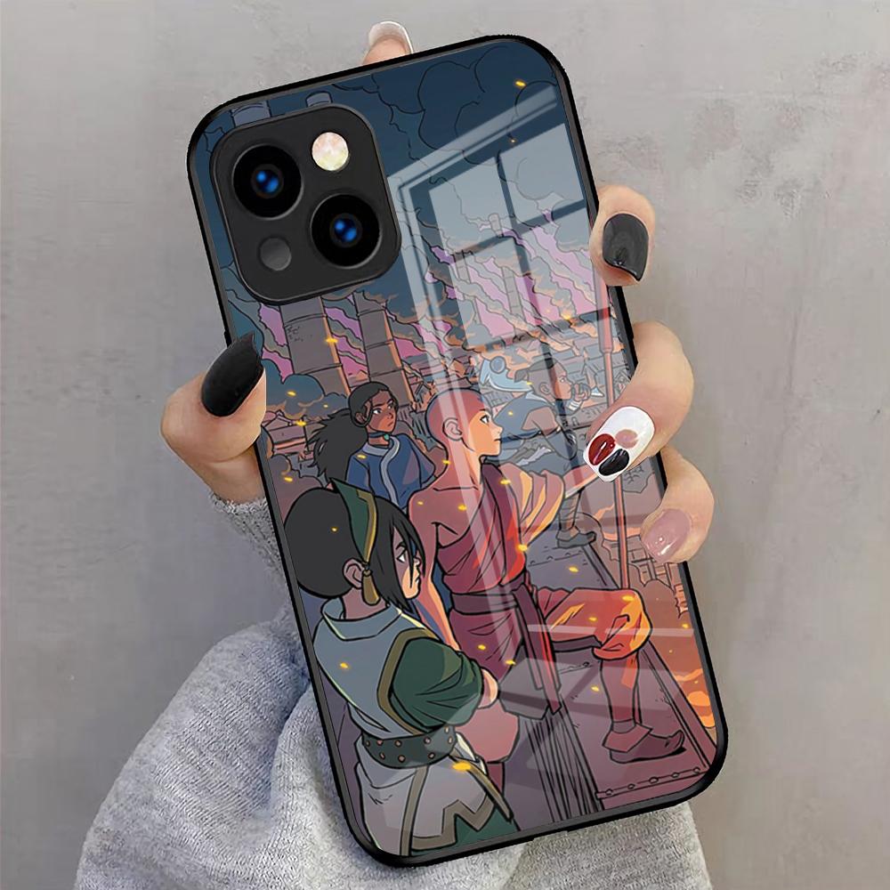 

Anime The Last Airbender Phone Case For IPhone 17 Pro Max 16 15 14 Pro Max 13 11 X Xs Xr 8 7Plus Glass Cover iPhone 12 Pro Max