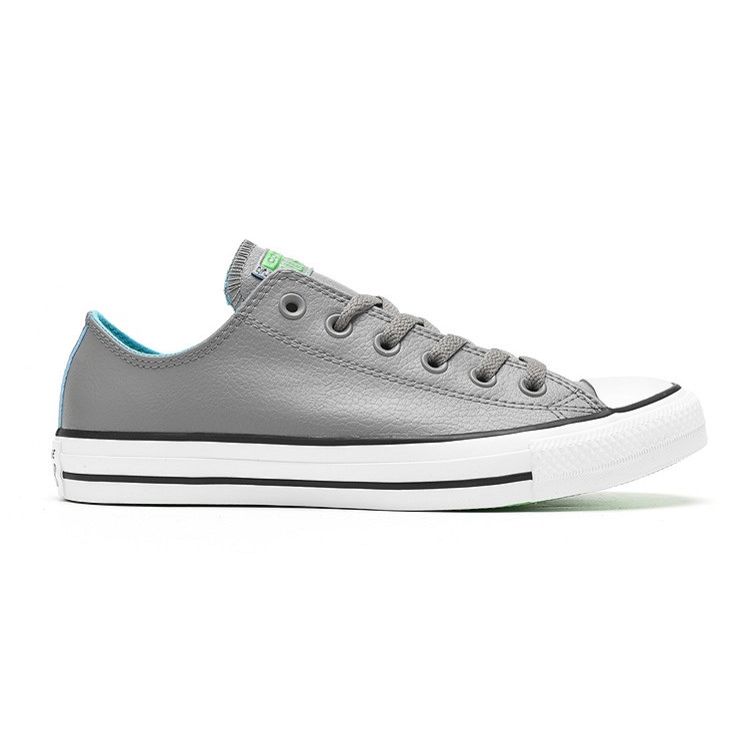 Converse Chuck Taylor All Star Leather Comfortable Non-Slip Low-Top Sneakers Unisex sneakers Gray 165666C