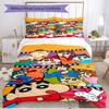 Parure de lit 3 pièces avec housse de couette (1*Housse de couette + 2*Taie d'oreiller, sans noyau), Ensemble de literie doux Crayon Shin Print Toutes saisons, Décoration de chambre à coucher Cadeau