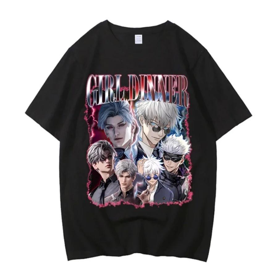 

Дівчачий обід Zayne Love and Deepspace Футболка Жіноча Високоякісна Бавовняна Футболка з Коротким Рукавом Футболка Ідея для Подарунка Одяг Топи XXXL чорний