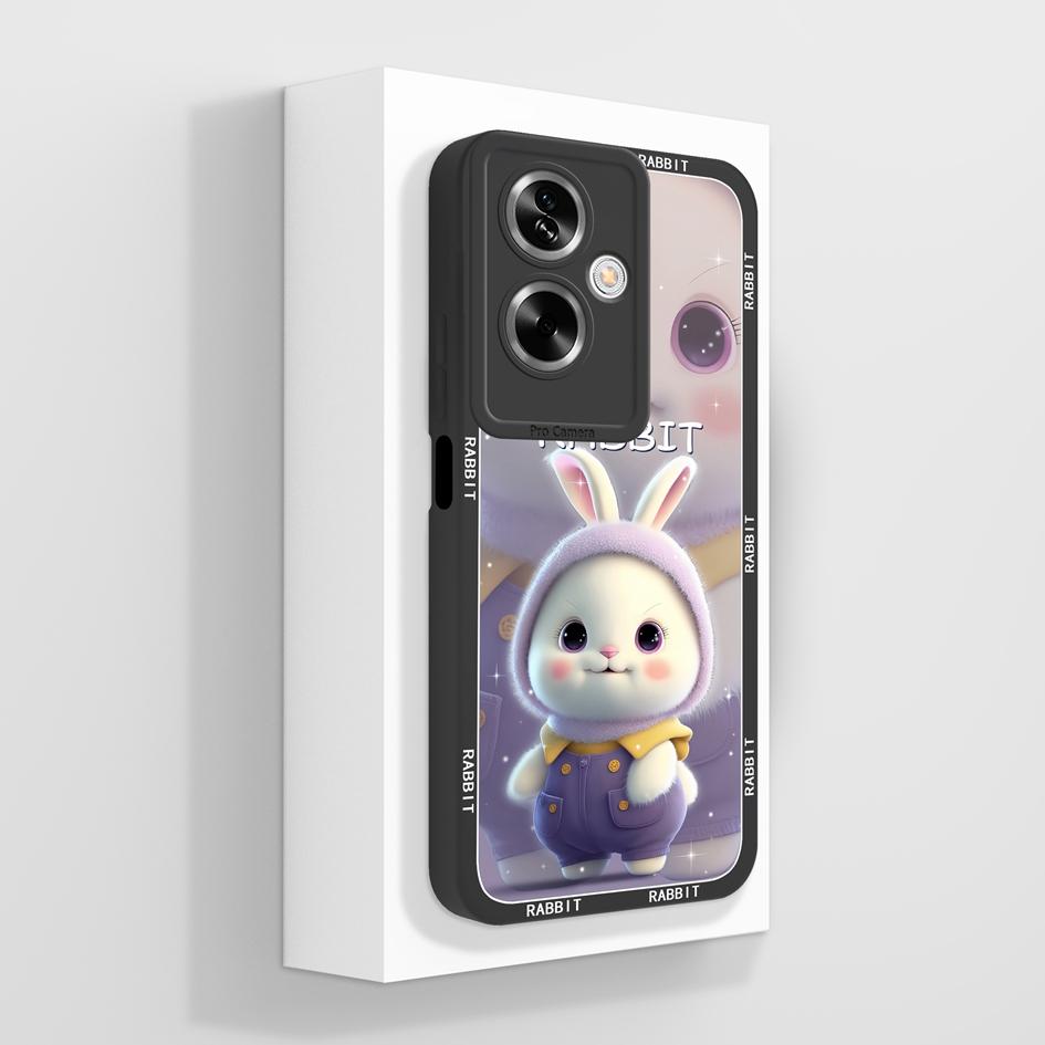 For OPPO A79 A77 A77s A78 A83 A91 A92 A93 A93s A94 A95 A96 4G 5G Phone Cases Lovely Panda Kitten Pattern Liquid Silicone Anti Slip Shell For OPPO Capa