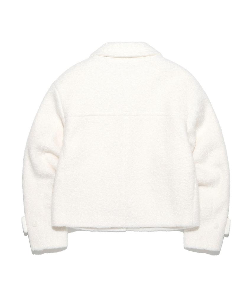 LEE Women'S Teddy Duffle Short Coat Ivory