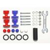 Tamiya Mini 4WD Special Project 2-stage Low Friction Plastic Roller Set with Rubber Ring (red/blue 13-12mm) 15525