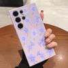 Light Purple Floral Pattern Case for Samsung Galaxy S25 S24 Ultra S23 S22 S21 S20 FE Plus Soft TPU Slim Fit Shockproof Cover