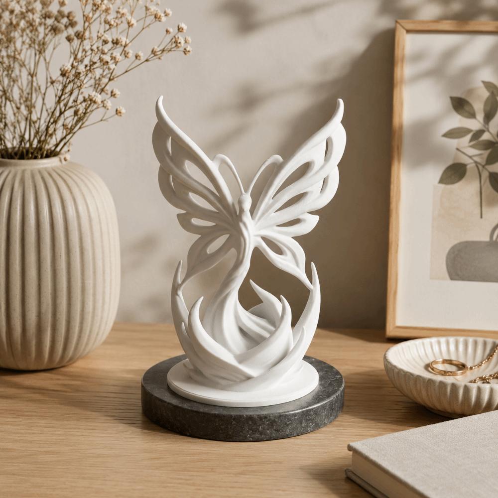 Minimalist Twist Butterfly Statue 3D Printed Desktop Art Ornament Butterfly Sculpture Home