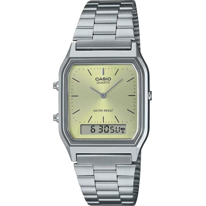 Casio AQ-230A-9AMQY Analog-Digital Quartz Watch - Lime Yellow