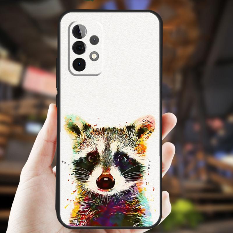 Süße Waschbär Hülle Für Samsung Galaxy A34 A06 A05 A32 A16 A55 A36 A26 A54 A14 A22 A52 A35 A15 A53 A13 A56
