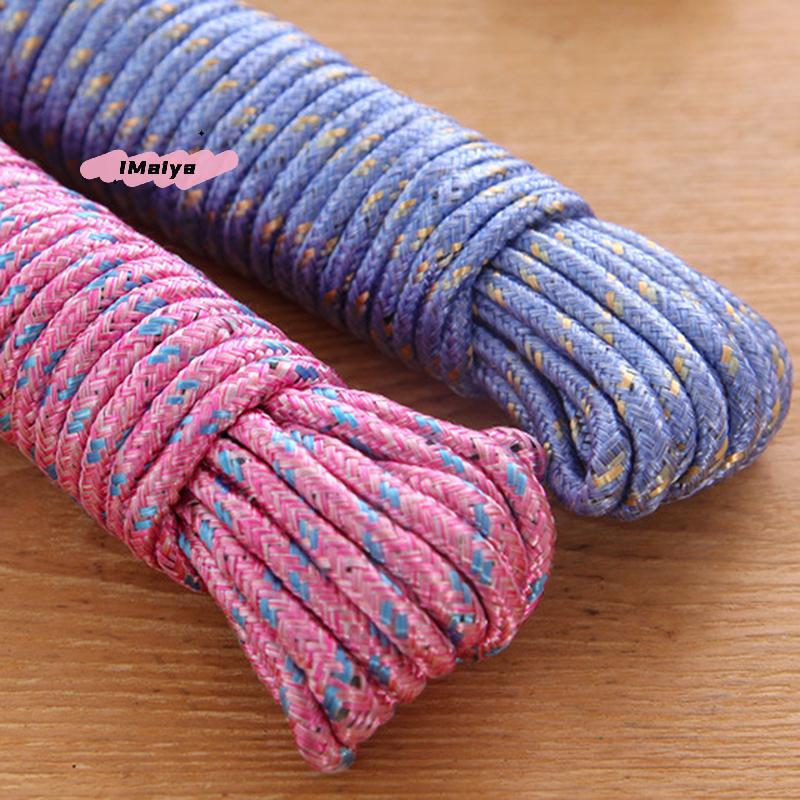 Portable Travel Clothesline 5/10M Length Windproof Outdoor Laundry Drying Rope with Hooks for Camping And Travel