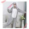 Yordearly Animal Panda Kigurumi Pajama Costume for Adults, Perfect for Cold Weather (Rabbit, Size L)