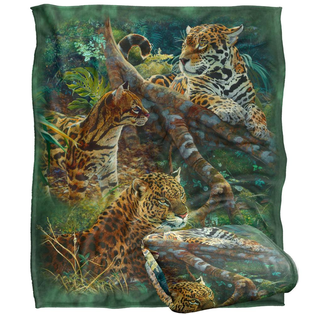 JQ Licensing Jmm-Jp Silky Jungle Cat Supersoft Blanket