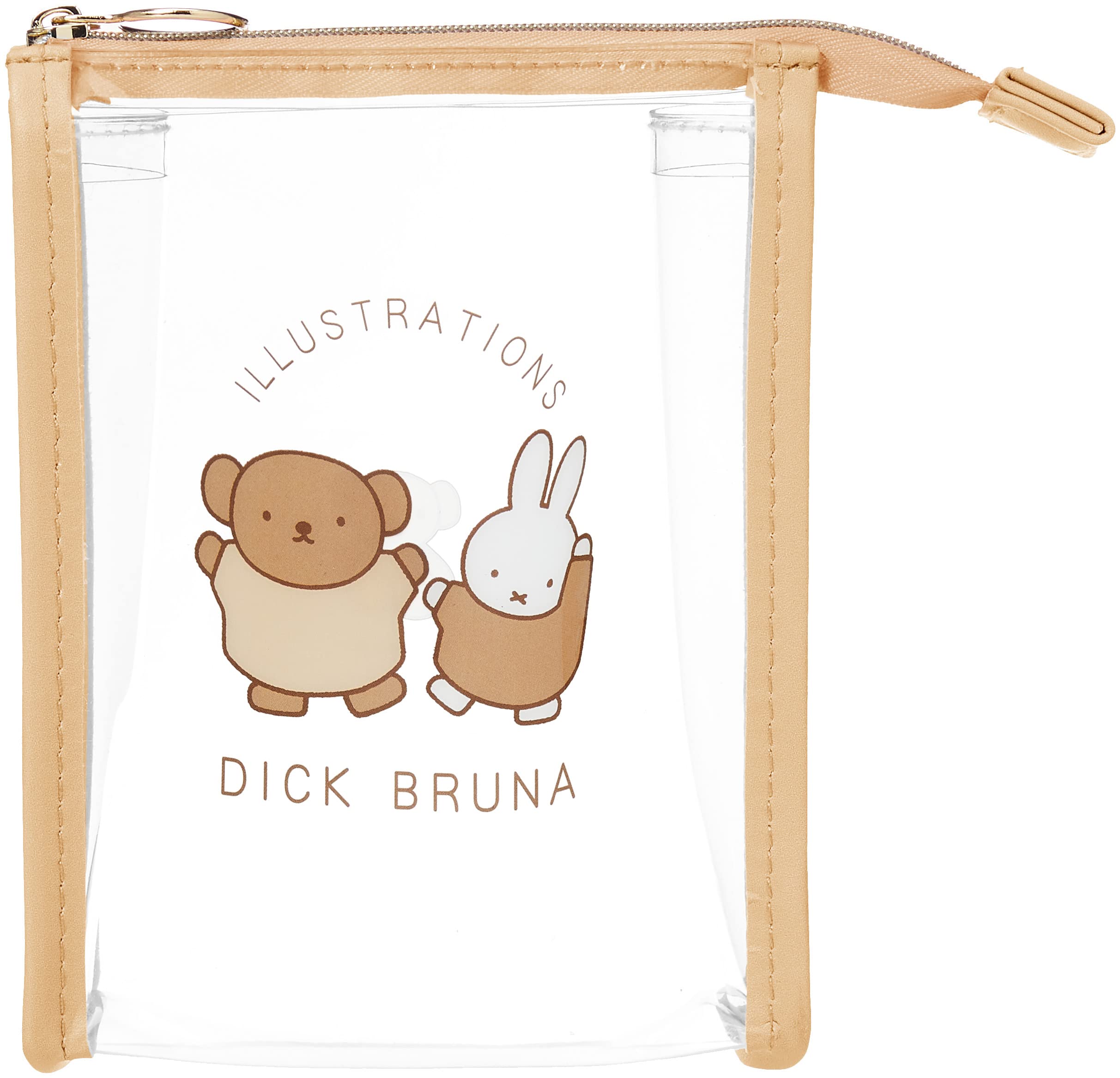 

Marimo Craft Miffy Прозрачная серия Прозрачный W12 x H15 x Косметичка с одним отделением, Коричневый, D4.5см (DBM-1070)