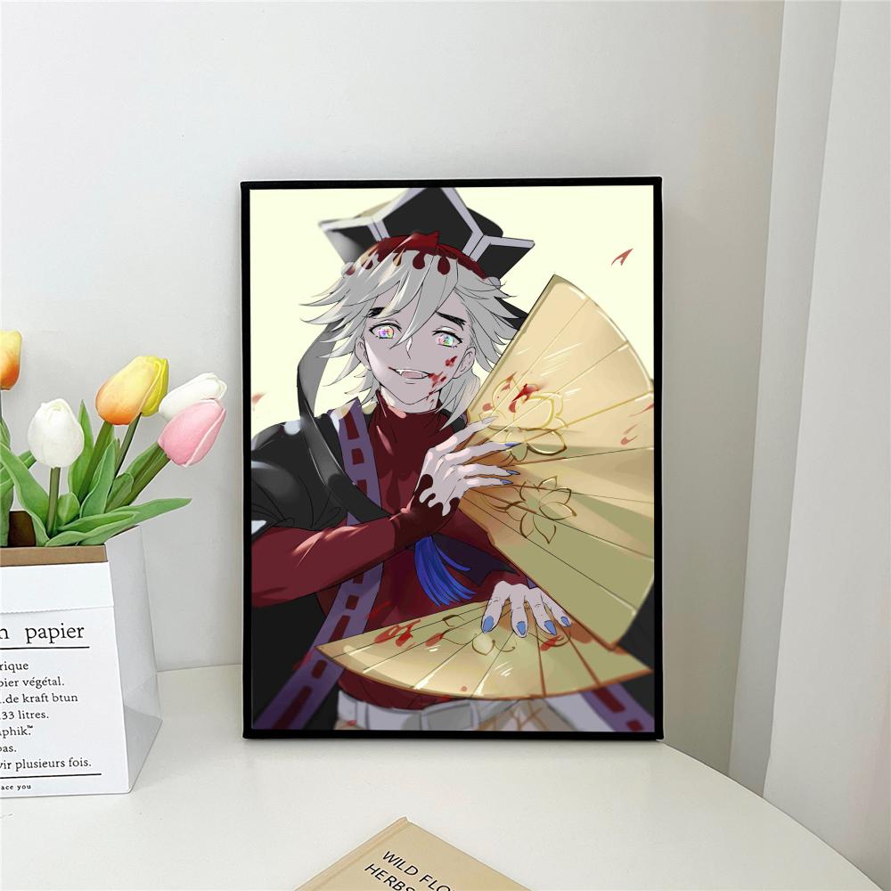 1pc Demon Slayer D-Douma Self-adhesive Art Poster Waterproof Paper Sticker Coffee House Bar Room Wall Decor