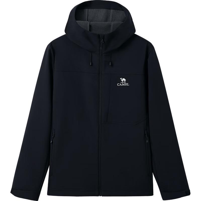 Camel Men's Outdoor Soft Shell Windproof Water-Repellent Jacket