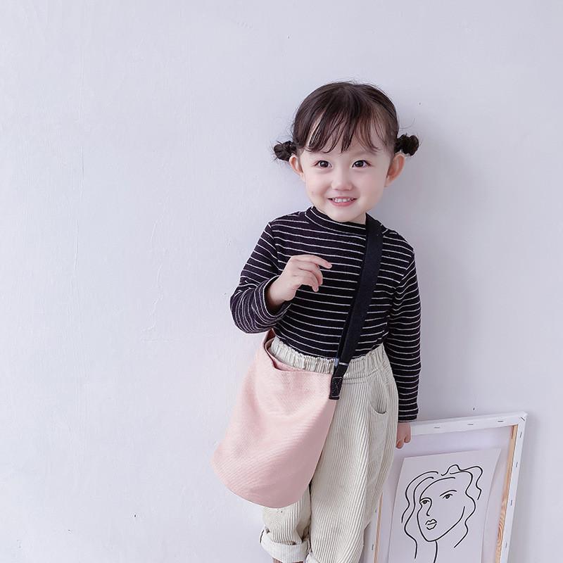 Stylish Korean Autumn Winter Kids Shoulder Bag Cute Mini Crossbody Canvas Purse