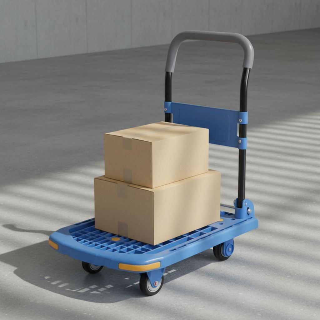 Foldable Hand Cart Quiet Wheels Folding Truck for Home, Warehouse