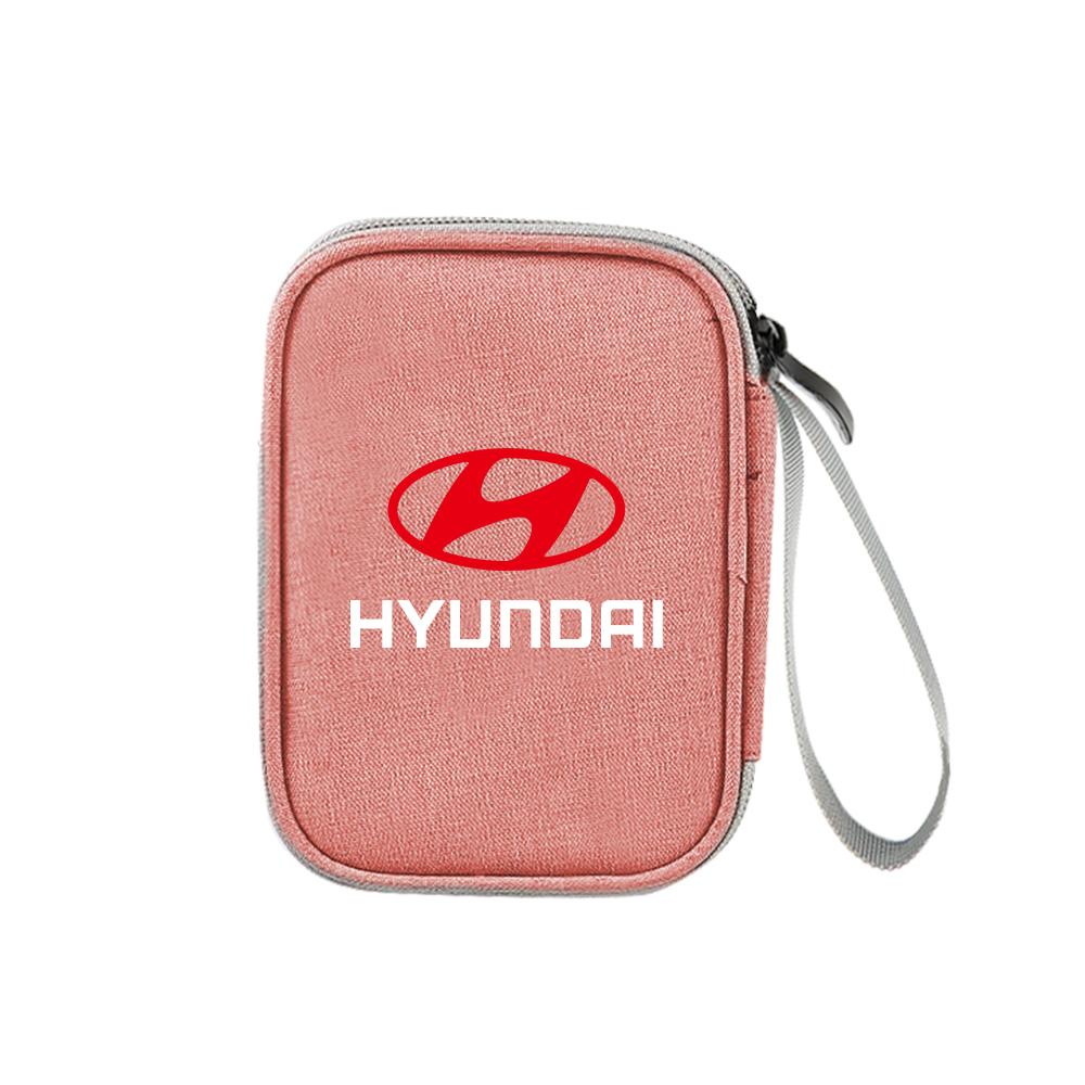 Portable Car Travel Key Driver's License Storage Bag Waterproof Organizer For HYUNDAI GDI i20 i30 Tucson i10 ix35 i40 Creta HB20 E8