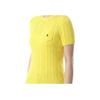 Polo Ralph Lauren Logo Embroidered Short Sleeve Knit Top Women Tops Yellow 211895379-014