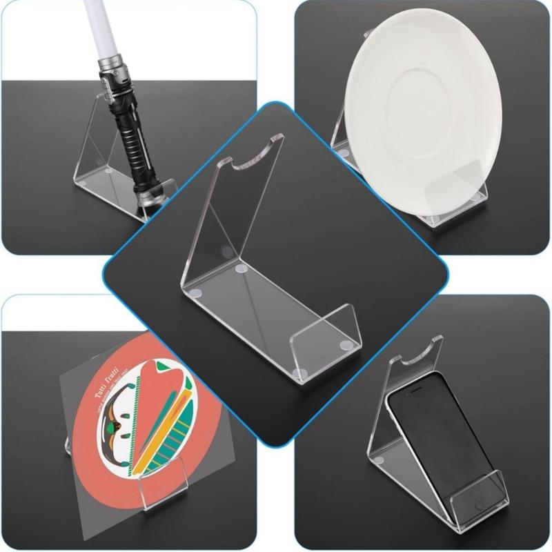 Durable Acrylic Stand for Desktop Decoration Record Storage Holder Anti Slip Pad Lightsaber Display Rack Record Storage