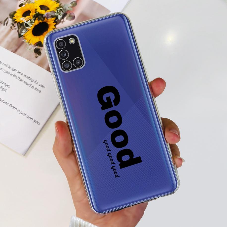 For Samsung A51 Case SM-A515F Flower Cover Fashion Silicone Soft Bumper Clear Funda For Samsung A31 A71 SM-A315F A 51 Phone Case