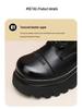 Britische Stil Damen Schwarz Martin Stiefel - Herbst/Winter 2025, Mit Dickem Absatz, Höhensteigernd, Samtgefüttert.