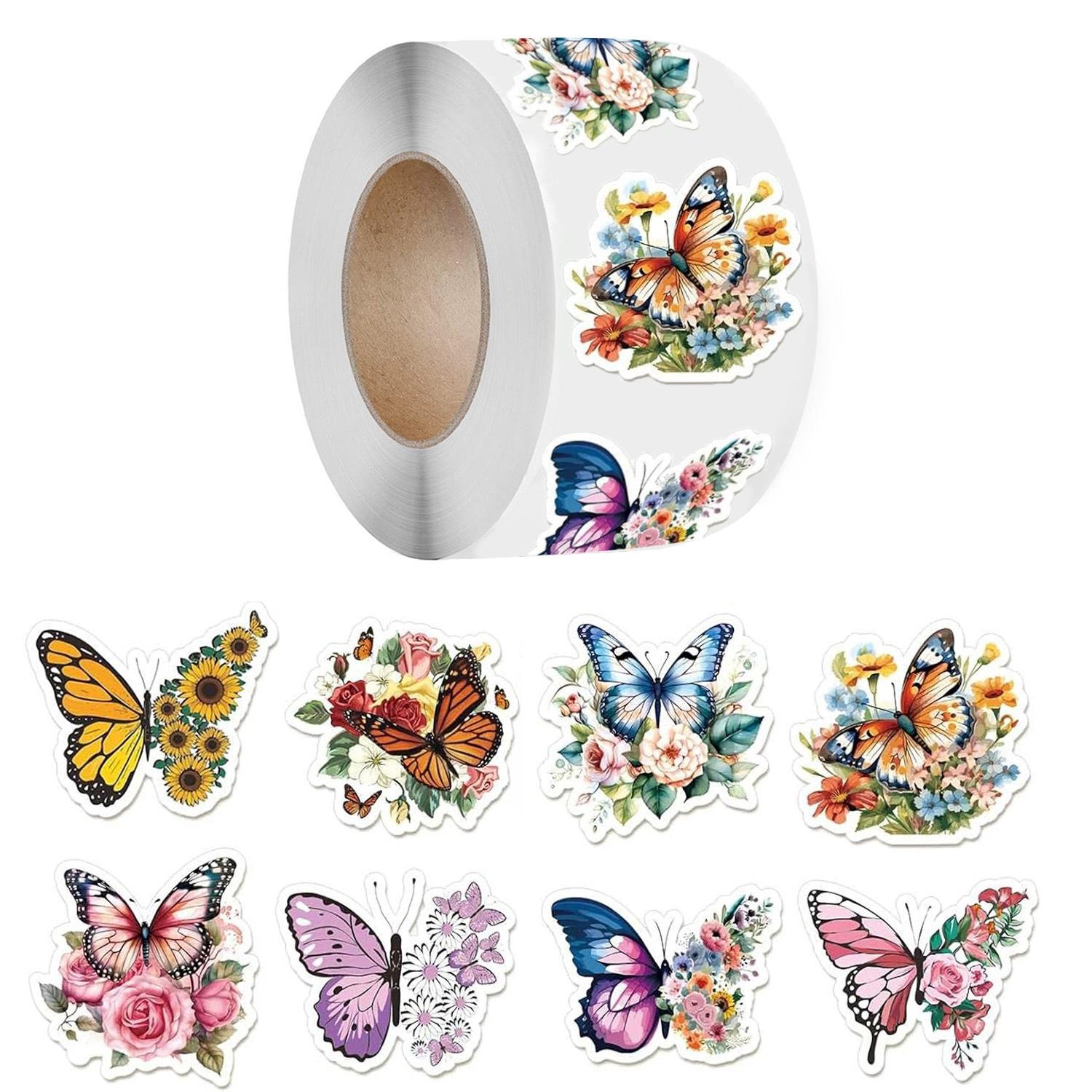100-500Pcs High-Quality Beautiful High-Quality Butterfly High-Quality Thank High-Quality You High-Quality Stickers High-Quality Gift High-Quality