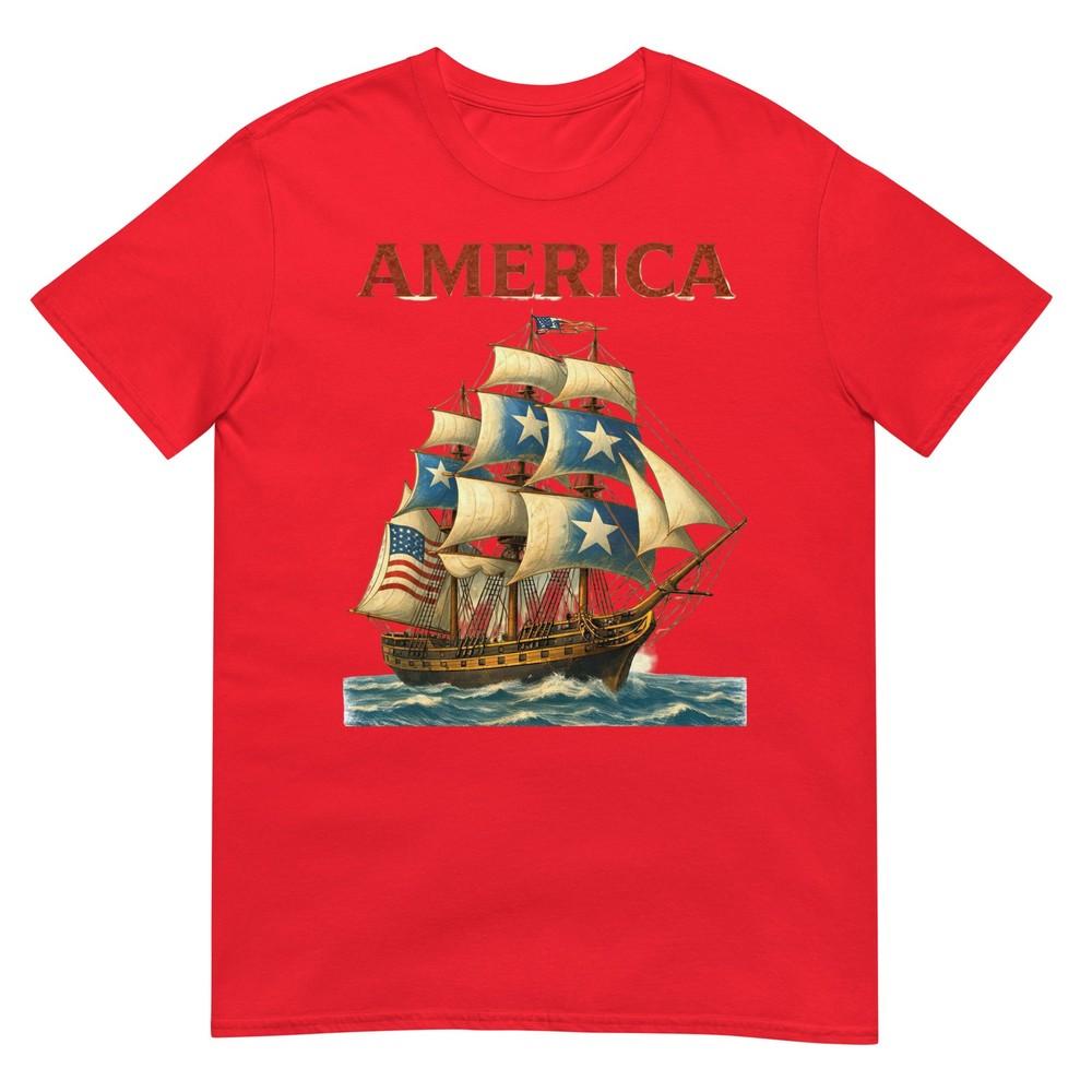 Patriotic Tall Ship America 17762026 250th Birthday TShirt S
