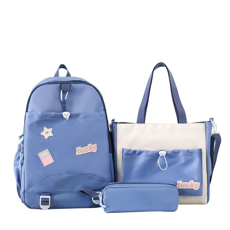 New Backpack for Primary and Secondary School Students Multi Functional Large Capacity Backpack Cute Versatile College Style School Bag