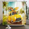 3d Beach Scenery Shower Curtains Sea Ocean Mediterranean Bathroom Curtain Waterproof Cloth Decoration 180*240cm Bath Curtain
