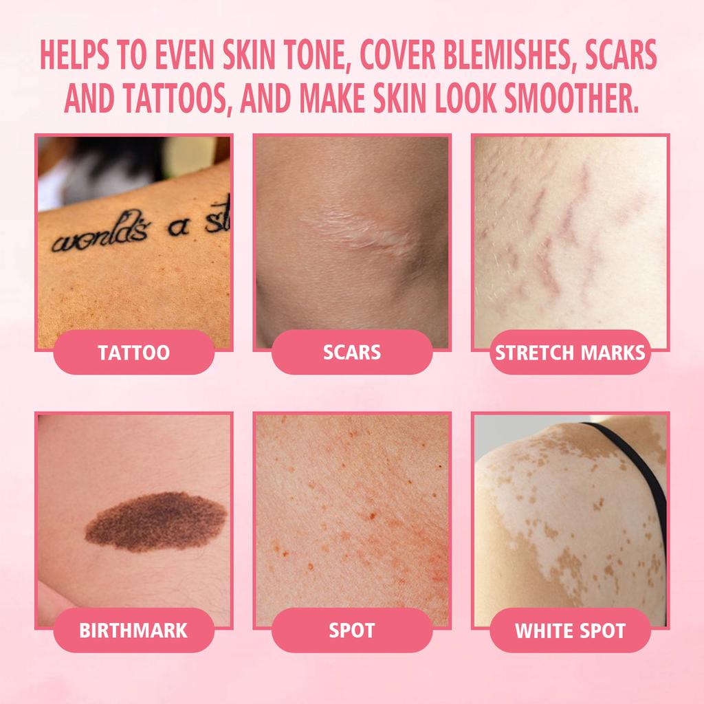 EELHOE Body Concealer Liquid Waterproof Foundation Cream Body Foundation Whitening Cream Body Skin Gloss Concealer Makeup