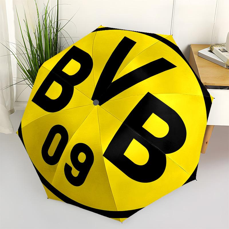 

BVB, Logo Automatic Opening and Closing, 8 rib Structure Portable Umbrella, Suitable for Men and Women in All Seasons Perfect Gift for Holi