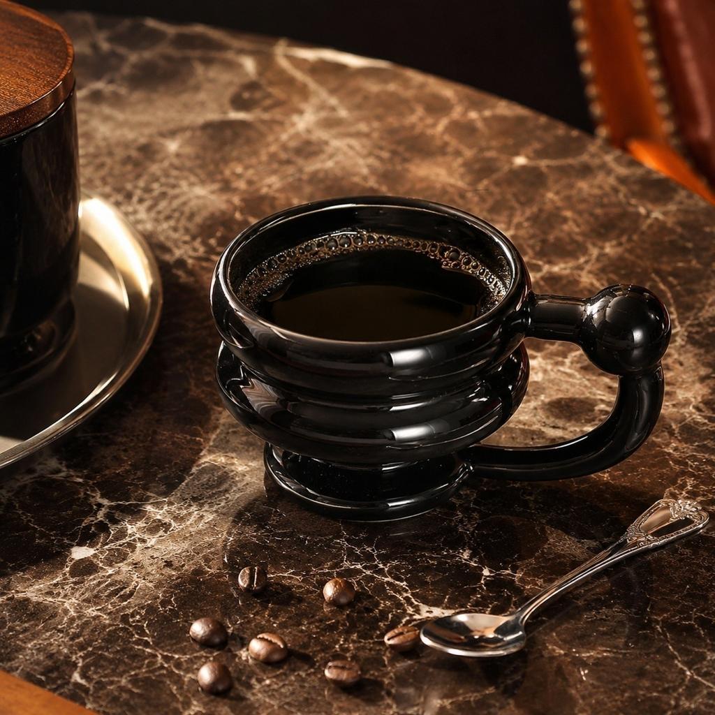 Ceramic Coffee Mug - Elegant Tea Cup for Daily Use, Desktop Decoration, New Home Decor