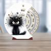 Wooden Material Perpetual Calendar Manual Rotating Manual Rotating Calendar  Home Decoration