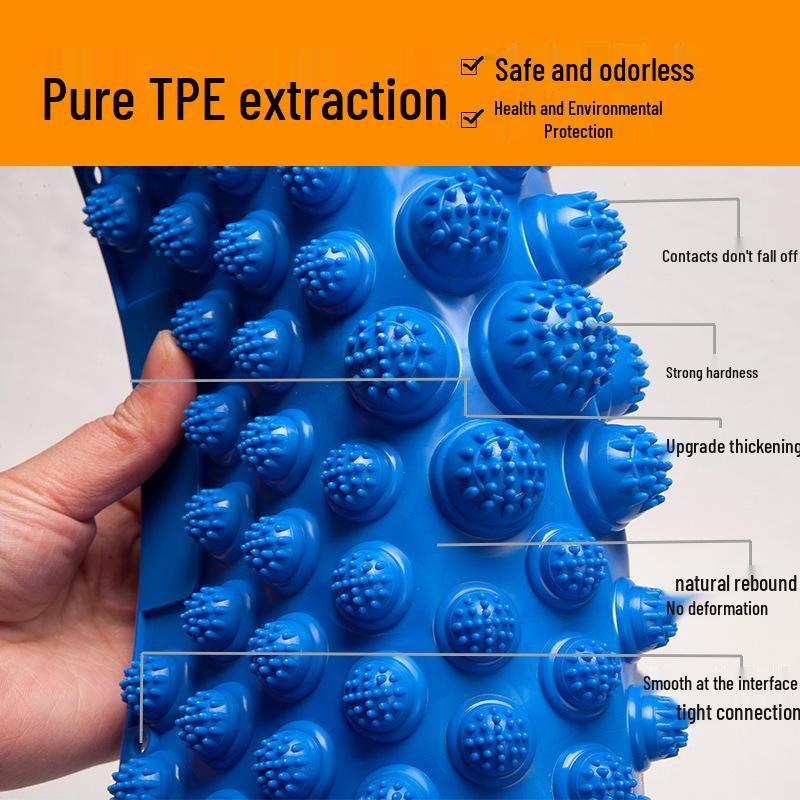 Extra Large Acupressure Foot Massage Mat: Pain Relief Toe Press Bamboo Shoots Design