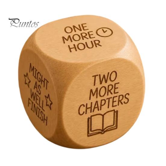 Reading Corner Decor 1/2Pcs Wooden Decision Dice, 6-Sided Decision-Making Dice for Making Bookworms, Theme Decider Gift Lovers Compact 1pc