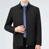 Mulberry Silk Spring and Autumn New Men's Casual Jacket Coat Middle-aged and Elderly Cadres Administrative Business Large Size Dad Tops