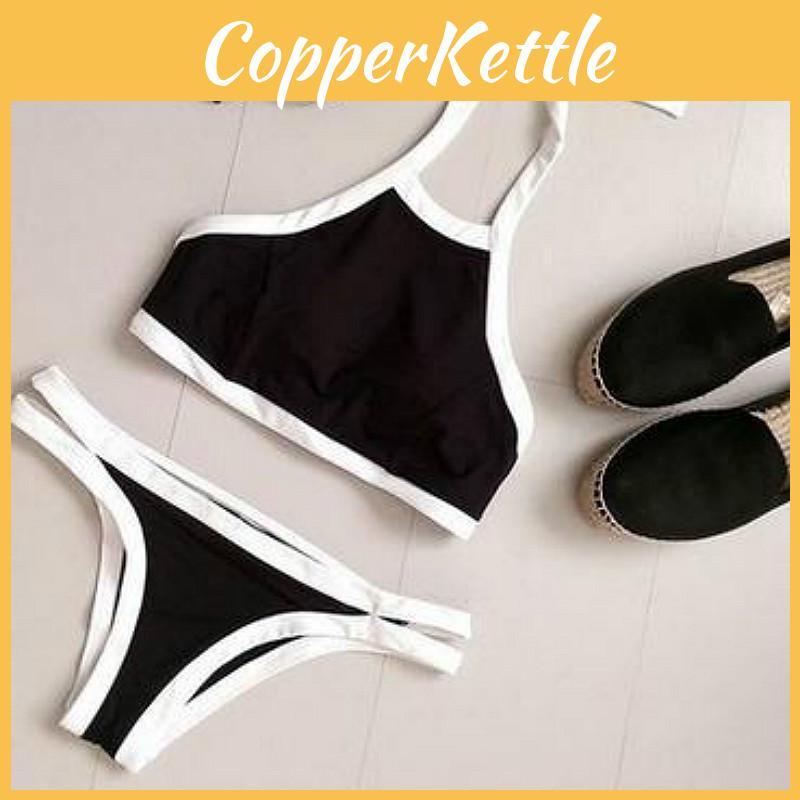 Elegant Summer Women Casual Swimsuit Push Up Beachwear Bikini With High Padded Waist