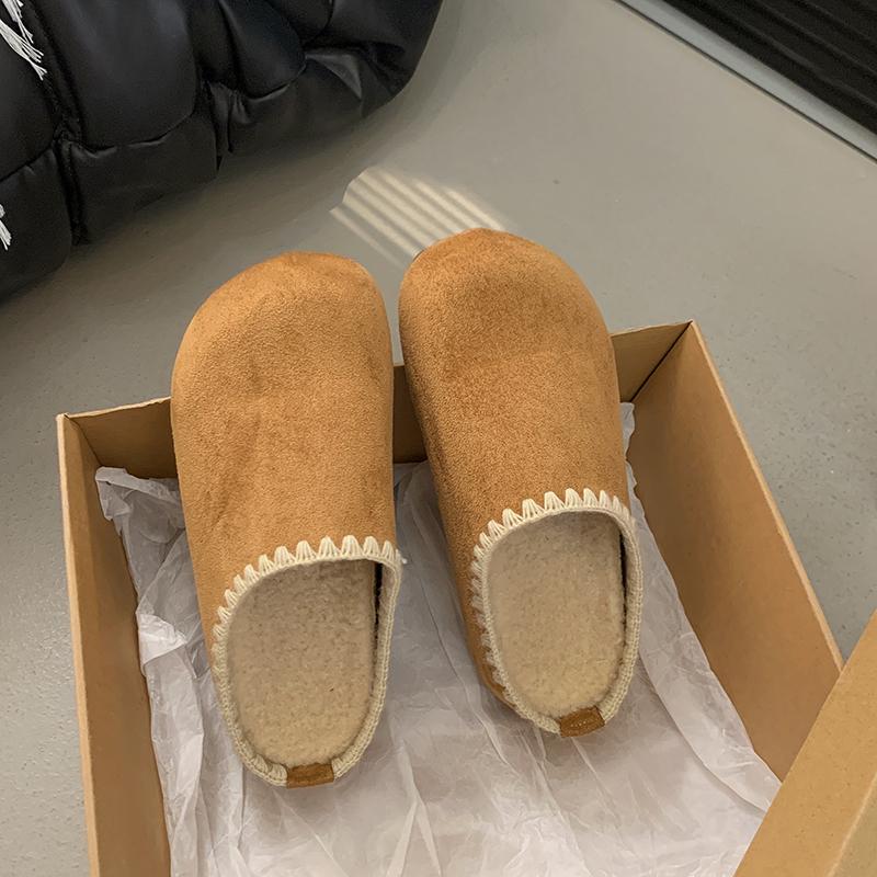 Fashion New Fashion Platform Fluffy Slippers Women Winter Warm Plush Indoor Cotton Shoes Woman Thick Sole Non Slip Unisex House Slippers