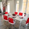 Ensemble de 12 pièces/6 pièces Housses de chaise ou de couverts de Noël - Design festif Chapeau de Père Noël rouge pour décoration de salle à manger et de fête