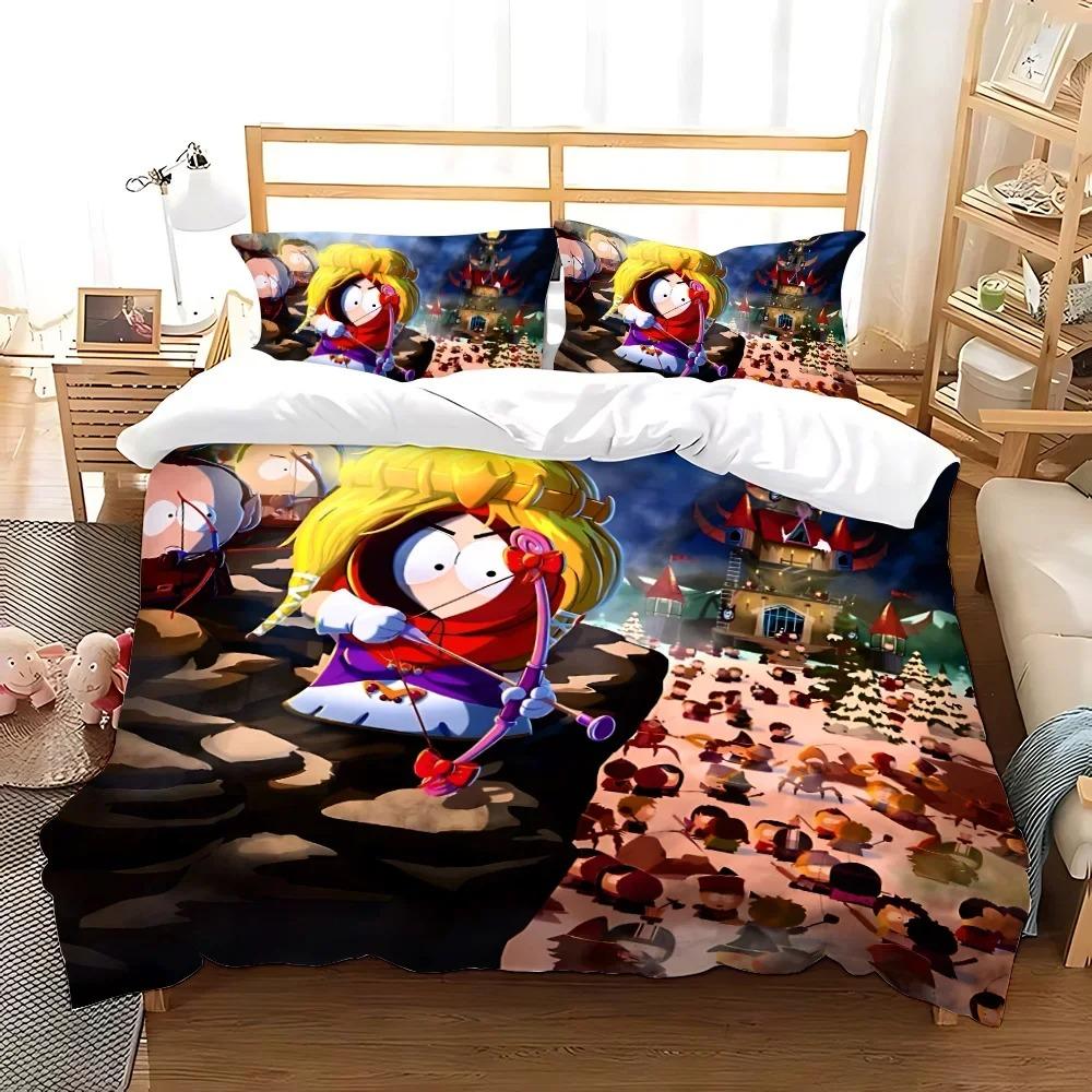Duvet Cover South Park Pillowcase Bedding Set Adult Boy Girl Bedroom Decoration Boys Gift Single Double Large Size