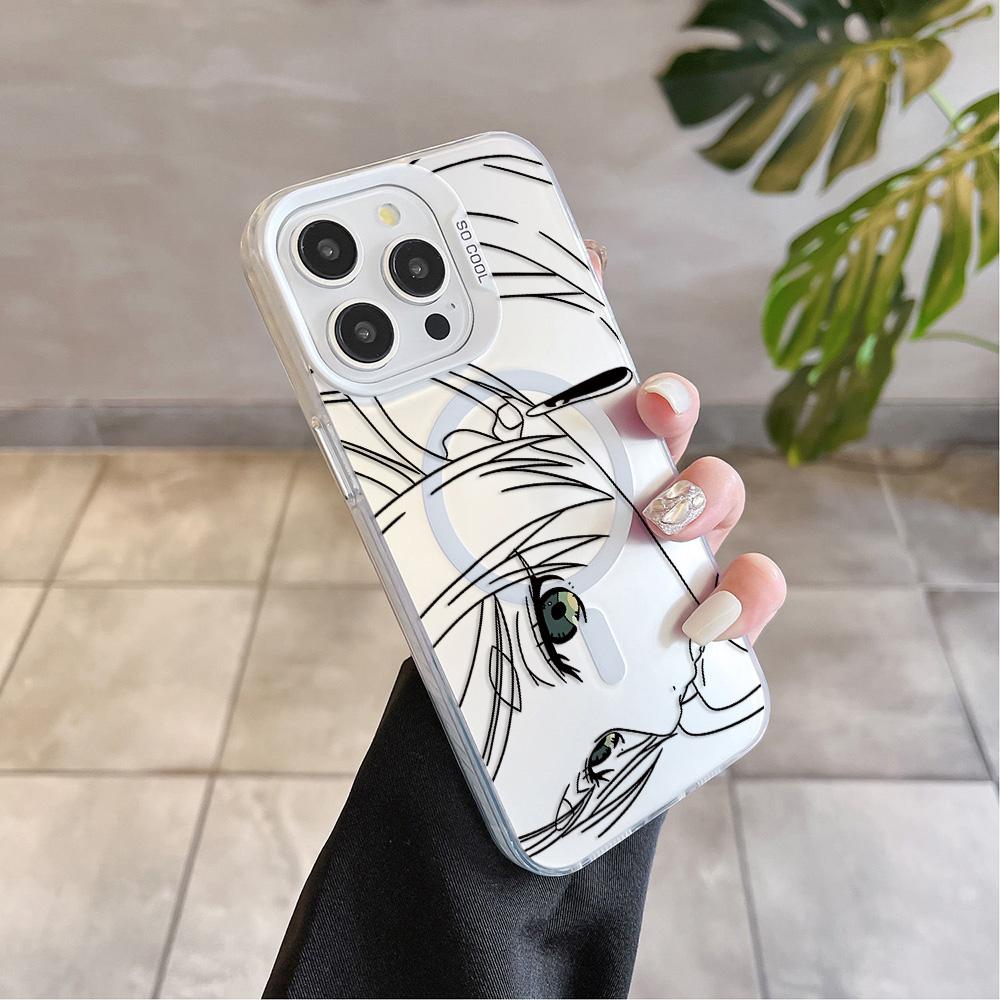 Hot Japan Sketch Comics Frieren Magsafe Magnetic Case for iPhone 11 12 13 14 15 16 Pro Max Plus Soft Silver Plated Anti Cover
