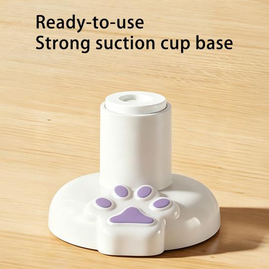 2-in-1 Interactief Katten Speeltje, Kattenhengel Speeltje met Stoffen Vlinder Teaser Zuignap Basis, Oplaadbaar Rood Licht Katten Speeltje voor Binnenkat Zelf