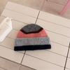 Unisex Stripe Pattern Knitted Beanie Hat 56cm To 58cm Circumference Warm Winter Beanie  Daily Wear