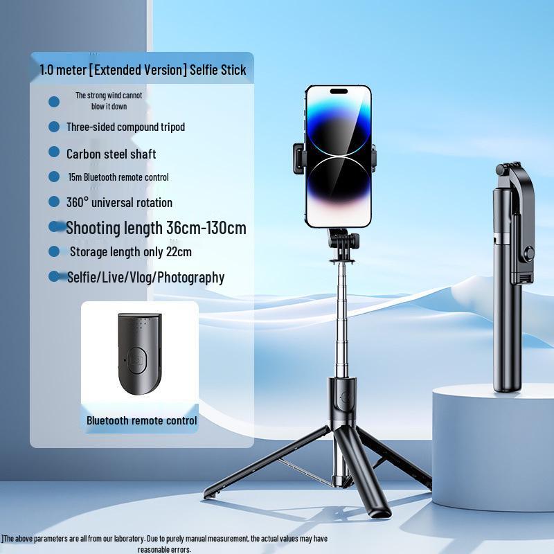 Bluetooth Selfie Stick Tripod with Fill Light and Floor Stand