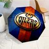 Energetic Oilers Team Spirit Umbrella 8-Frame for Travel, Camping, Casual Lightweight Portable Umbrella, Essential for Every Family Holidays Gift