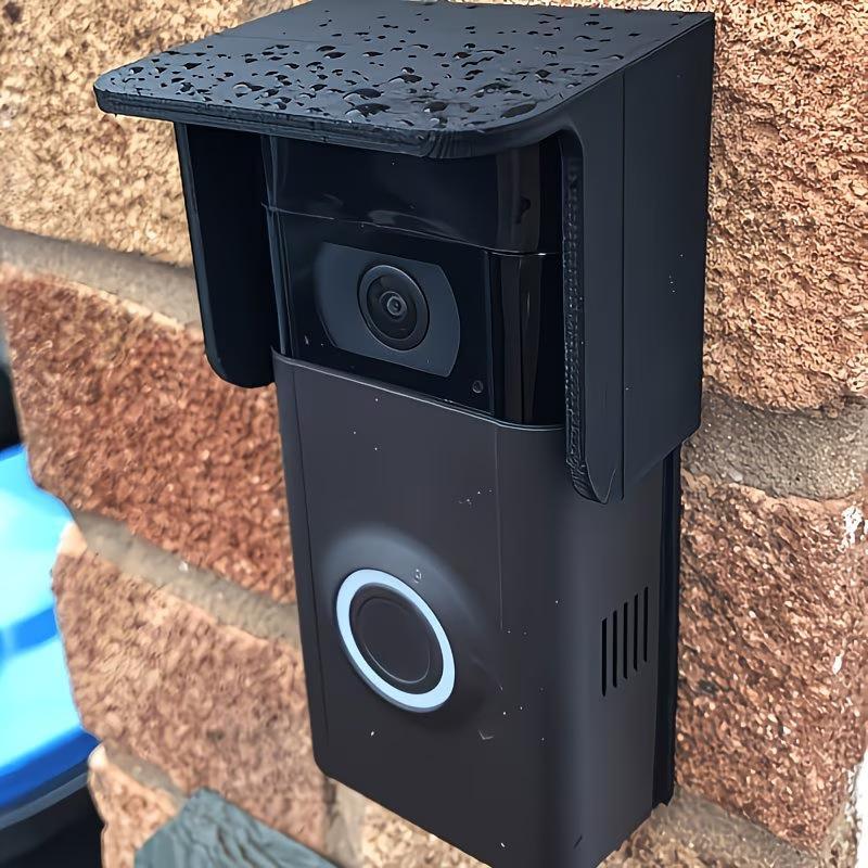 Doorbell Rain Cover Impact Resistant Anti-Glare PLA Shield Weatherproof Compatible with Ring Most Video Doorbells for Porch