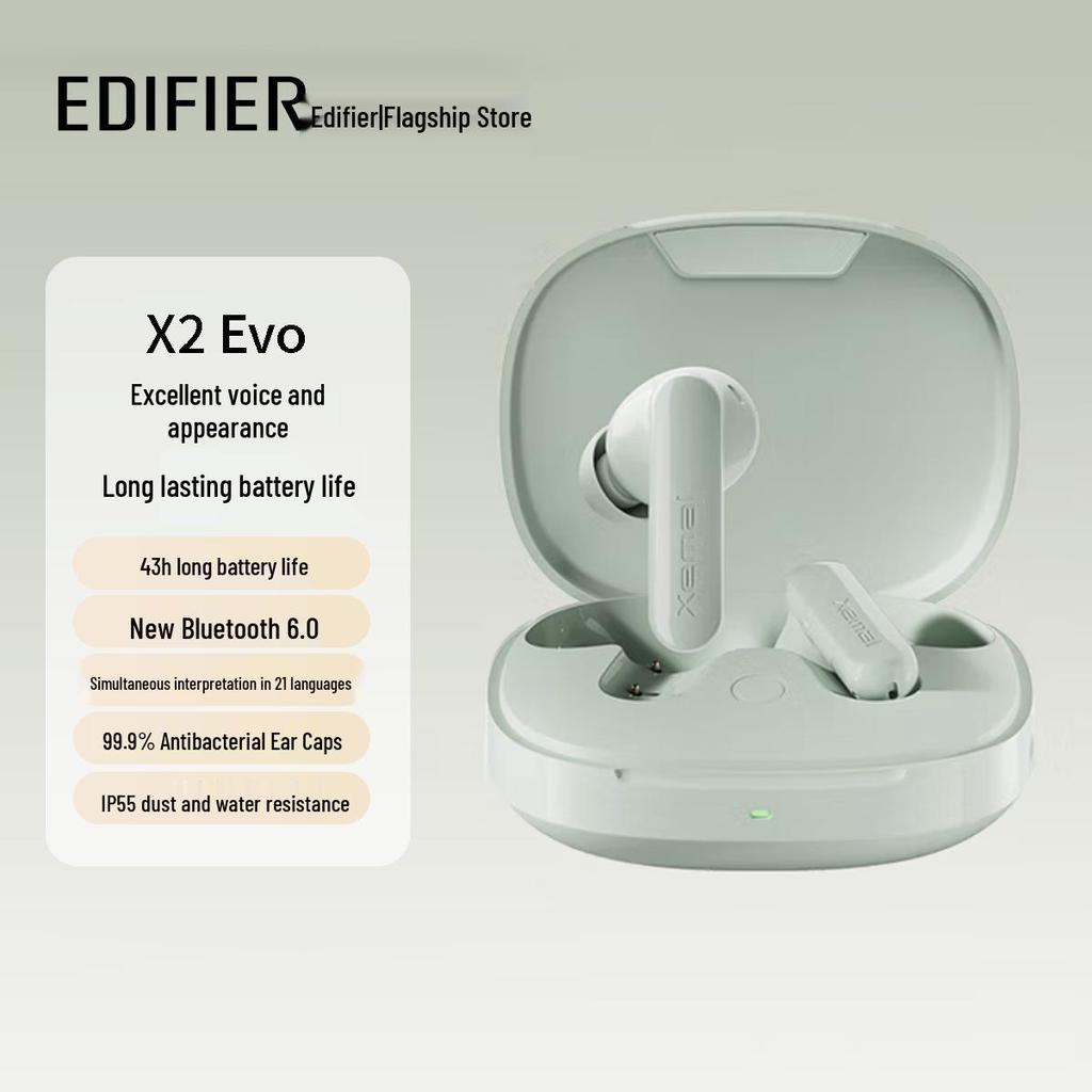 Edifier X2 Evo True Wireless Bluetooth Earphones with Bluetooth 6.0 and Spatial Audio AI Translation