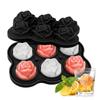 With Lid Silicone Ice Cube Mold Easy Release Ice Making Accessory Rose Ice Cube Tray  Party