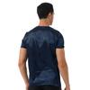 Herren V-Ausschnitt Satin Schlafshirt Lockere Passform Kurzarm Loungewear Weiche Bequeme Nachtwäsche Einfarbiges Pyjama-Oberteil