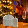 2Pcs Geometric Arch Candle Molds Reusable U-Shaped Silicone Mold Domed Candle Silicone Mold DIY Casting Epoxy Mold for Candle