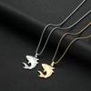 Fashion Shark Necklace Pendant Stainless Jewelry Punk Clavicle Chain Shark charm Pendant Necklaces for Women Party
